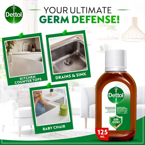 Dettol Anti-Bacterial Antiseptic Disinfectant Liquid 125 ml (3)