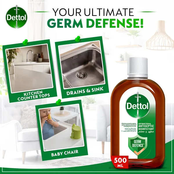 Dettol Antiseptic Anti-Bacterial Disinfectant Liquid 500 ml (3)