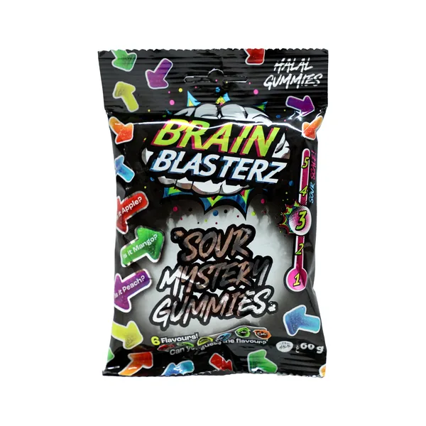 Brain Blasterz Sour Mystery Gummies 6 Flavours 60 g