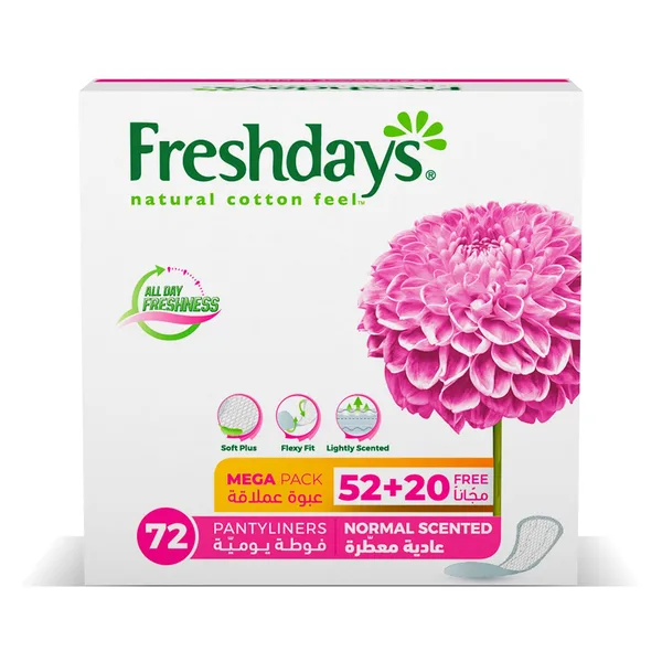 Sanita Freshdays Panty Liners Scented 52 + 20pcs (2)