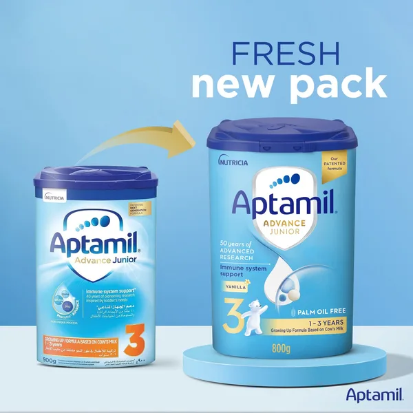Aptamil Advance Junior Stage 3 Growing Up Formula Vanilla Flavour From 1-3 Years 800 g (3)