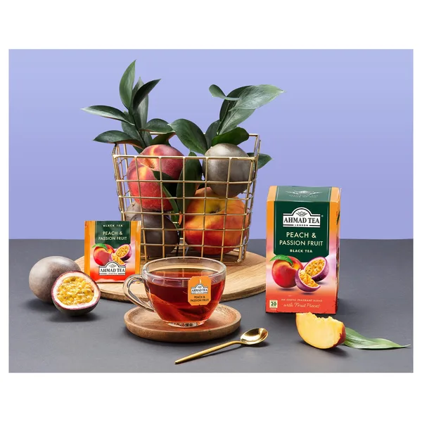 Ahmad Tea Peach & Passion Fruit Black Tea 20 Teabags (4)