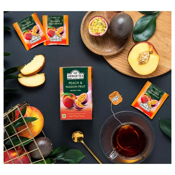 Ahmad Tea Peach & Passion Fruit Black Tea 20 Teabags (5)