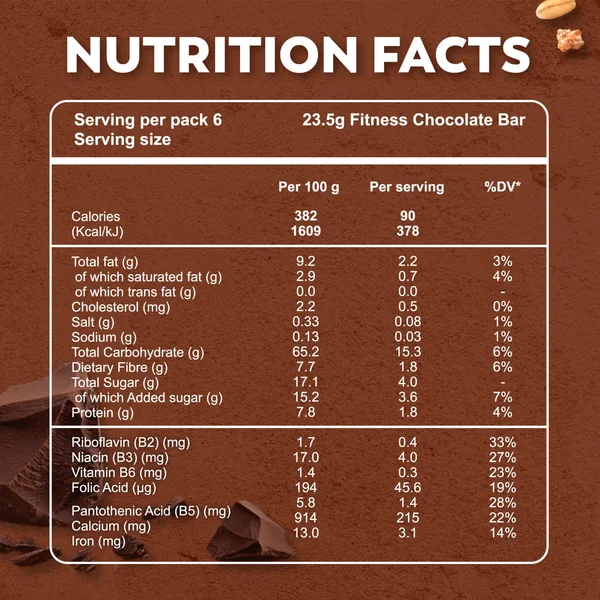 Nestle Fitness Chocolate Cereal Bar 6 x 23.5 g (11)