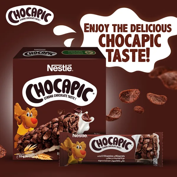 Nestle Chocapic Chocolate Breakfast Cereal Bar 6 x 25 g (2)
