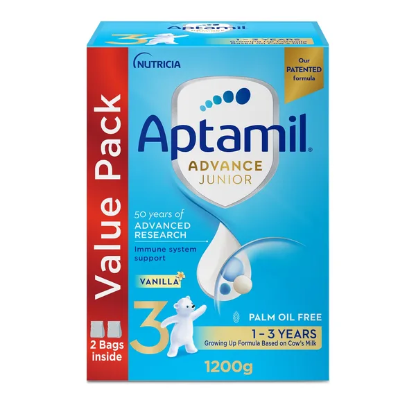 Aptamil Advance Junior Stage 3 Growing Up Formula Vanilla Flavour From 1-3 Years 1.2 kg (2)