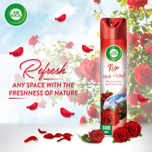 Air Wick Air Freshener Rose Scent 3 x 300 ml (4)