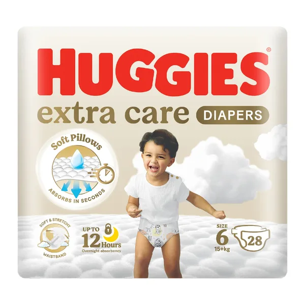 Huggies Extra Care Baby Diaper Size 6 15+ kg Value Pack 28 pcs (2)