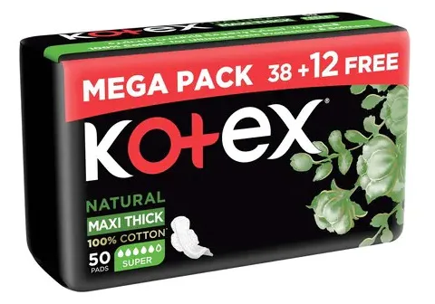 كوتكس قطن سوبر 38 فوطه +12 فوطه مجانا عرض