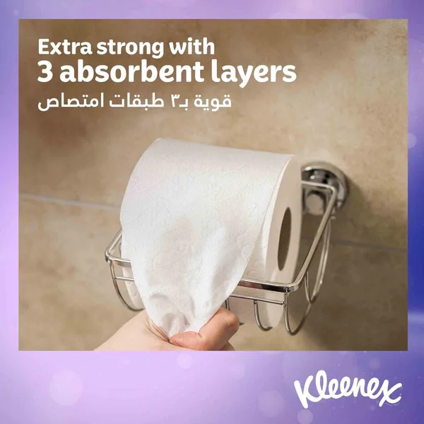 Kleenex Extra Dry Toilet Tissue Paper Embossed 3ply 4 x 140 Sheets (3)