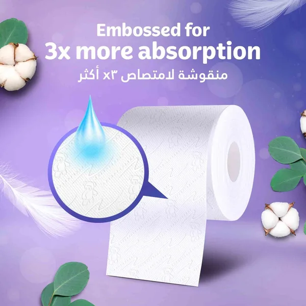 Kleenex Extra Dry Toilet Tissue Paper Embossed 3ply 4 x 140 Sheets (4)