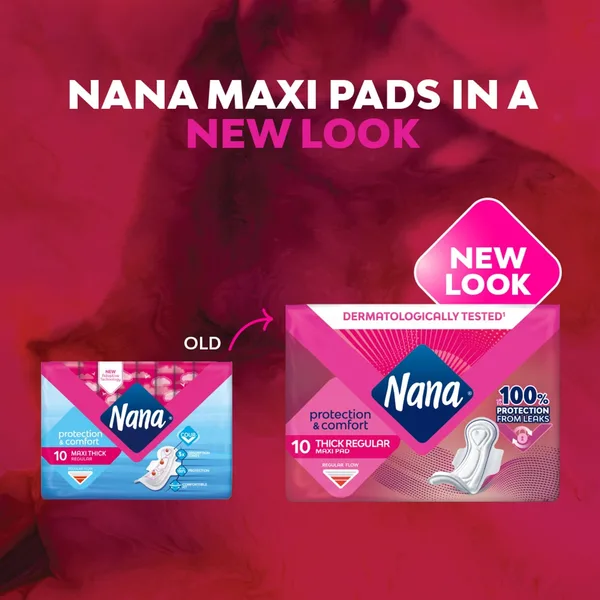 Nana Protection & Comfort Maxi Thick Sanitary Pads with Wings For Regular Flow 10 pcs (8)
