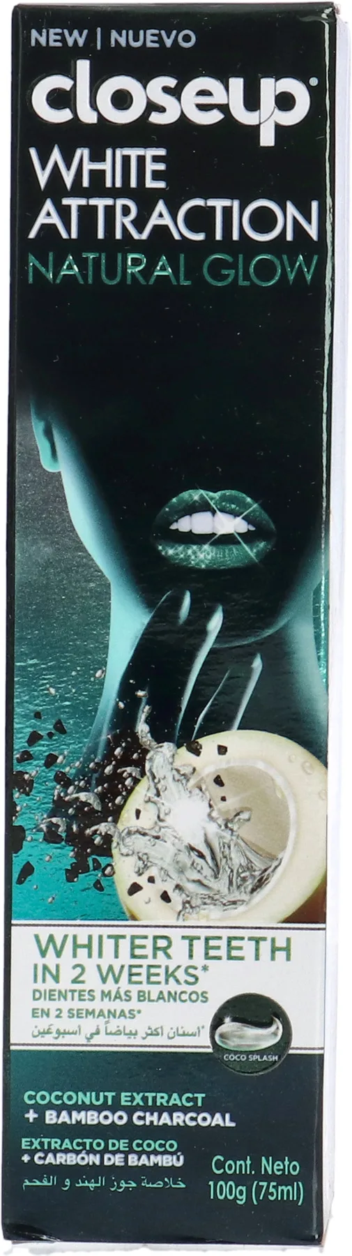 Close Up White Attraction Natural Glow Toothpaste With Coconut Extract & Bamaboo Charcoal 75Ml