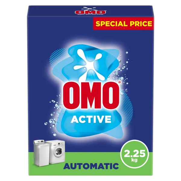 Omo Automatic Powder Laundry Detergent, Active Value Pack 2 x 2.25 kg (2)