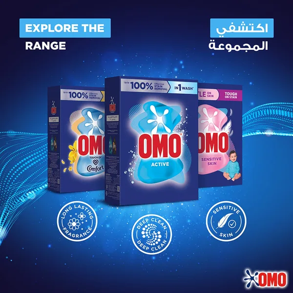 Omo Automatic Powder Laundry Detergent, Active Value Pack 2 x 2.25 kg (8)