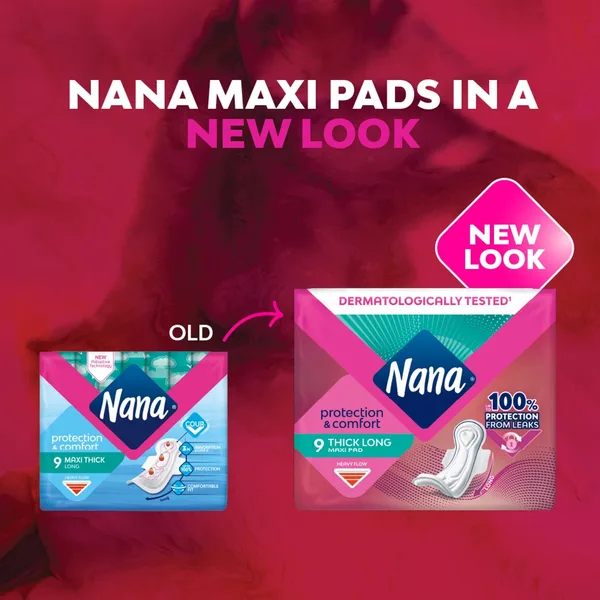 Nana Protection & Comfort Maxi Thick Long Sanitary Pads with Wings For Heavy Flow 9 pcs (8)