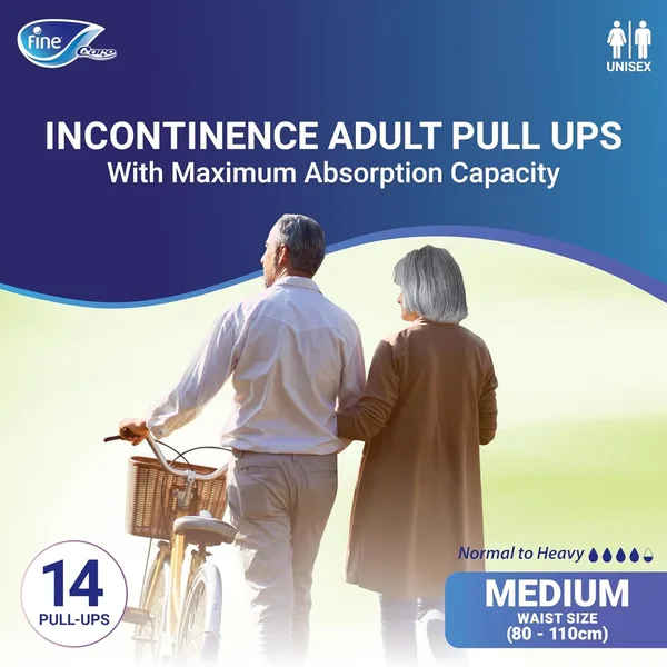 Fine Care Incontinence Adult Pull-Ups Pants Unisex Medium Waist Size 80 - 110 cm 14 pcs (2)