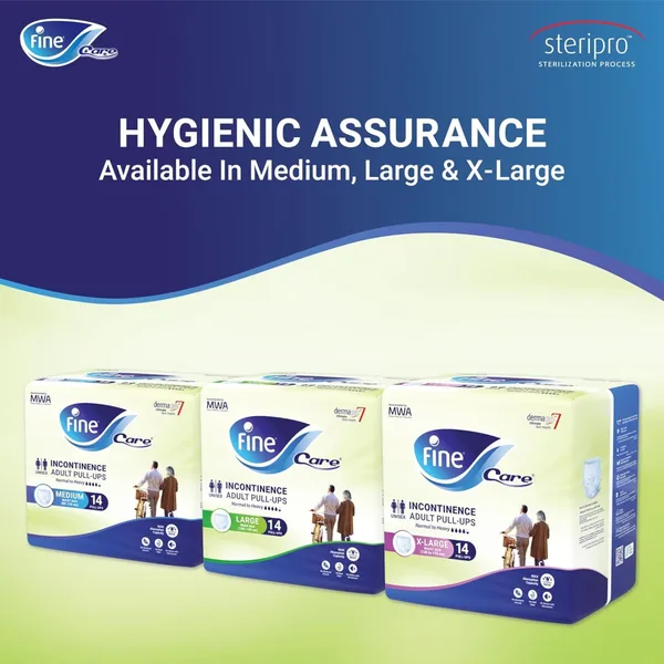 Fine Care Incontinence Adult Pull-Ups Pants Unisex Medium Waist Size 80 - 110 cm 14 pcs (6)