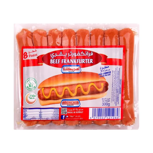 Americana Beef Franks 8 pcs