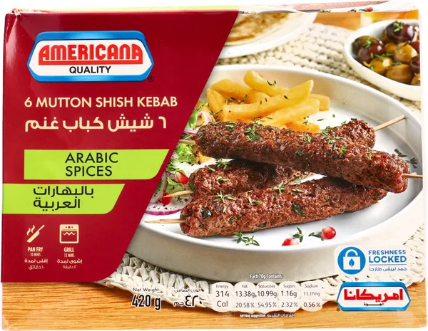 Americana Mutton Shish Kebab With Arabic Spices 420G