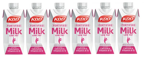 KDD Fortified Low Fat Milk With Added Calcium & Vitamin A & D 6X250Ml