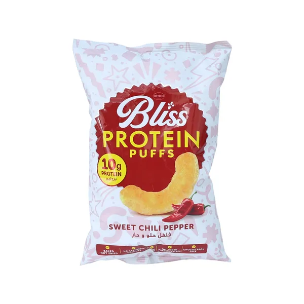 Kitco Bliss 10g Protein Sweet Chilli Pepper Protein Puffs 50 g