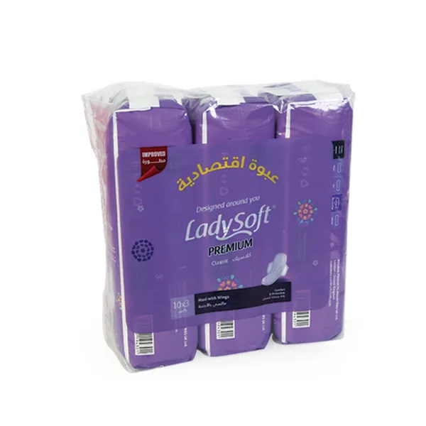 Lady Soft Premium Classic Maxi with Wings Pad 3 x 10 pcs (2)