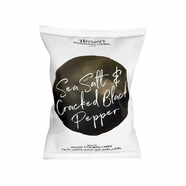 Hectares Sea Salt & Cracked Black Pepper Hand Cooked Chips 40 g