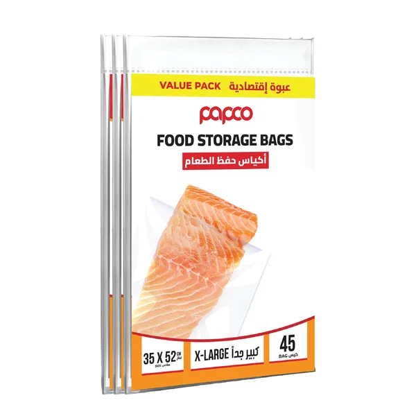 Papco Premium Food Storage Bags X-Large 35 x 52 cm Value Pack 45 pcs (2)