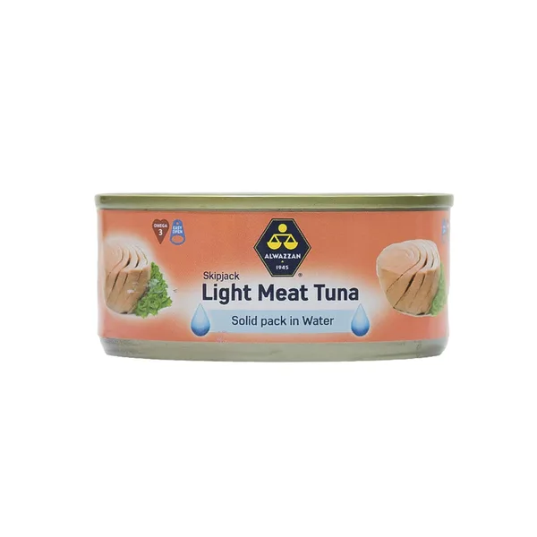Al Wazzan Skipjack Light Meat TunaSolid Pack In Water Value Pack 4 x 160 g (2)