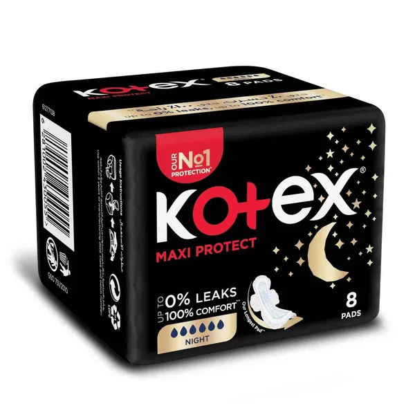 Kotex Maxi Protect Thick Overnight Protection Sanitary Pads with Wings 8 pcs (2)