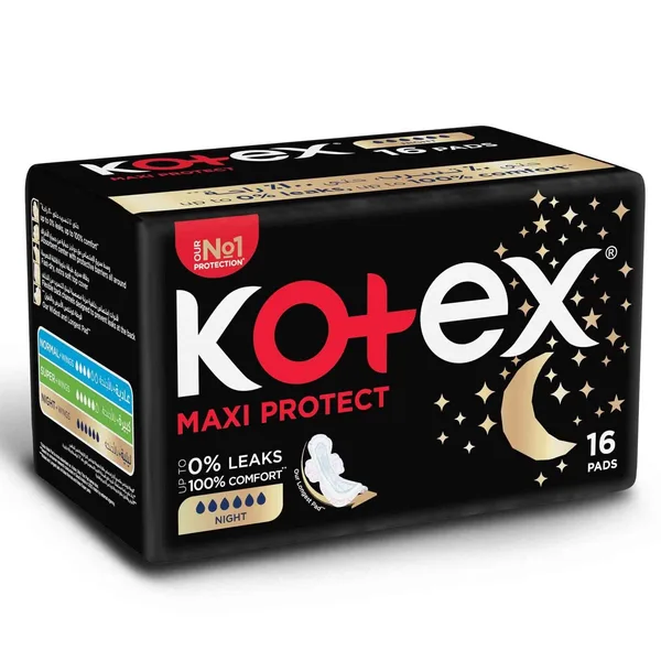 Kotex Maxi Protect Thick Overnight Protection Sanitary Pads with Wings 16 pcs (2)