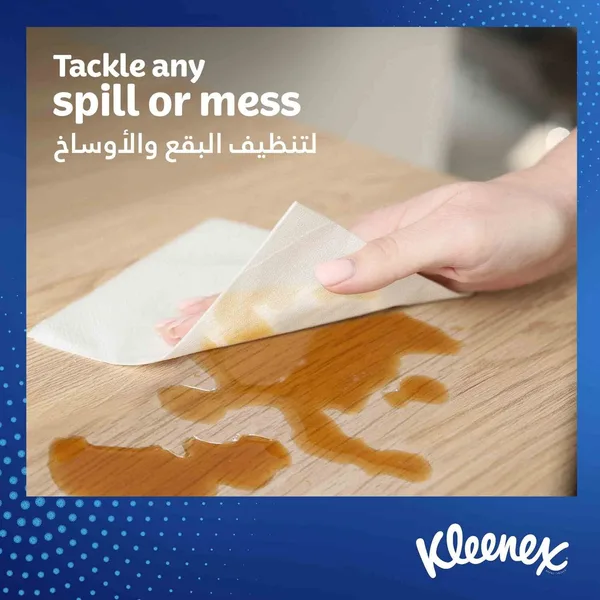 Kleenex Kitchen Towel Jumbo Roll 2ply 90 Sheets Value Pack 4 Rolls (3)