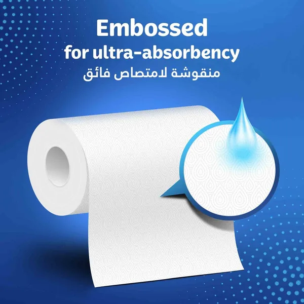 Kleenex Kitchen Towel Jumbo Roll 2ply 90 Sheets Value Pack 4 Rolls (4)