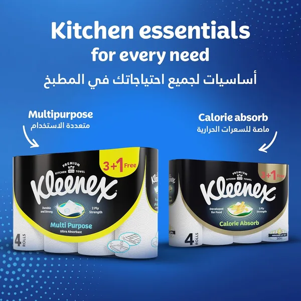 Kleenex Multi Purpose Kitchen Towel 2ply 8 x 40 Sheets (3)