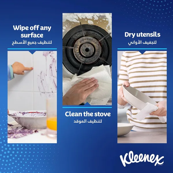 Kleenex Multi Purpose Kitchen Towel 2ply 8 x 40 Sheets (4)