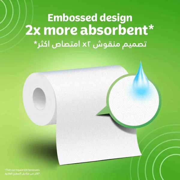 Kleenex Calorie Absorb Kitchen Tissue Paper Towel 3ply 50 Sheets 4 Rolls (4)