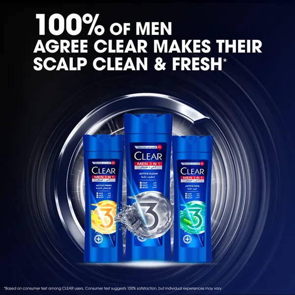 Clear Men 3in1 Active Clean Shampoo 200 ml (6)