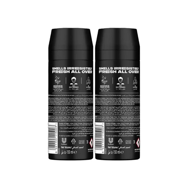 Axe Black Frozen Pear & Cedarwood Deodorant Body Spray Scent For Men Value Pack 2 x 150 ml (2)