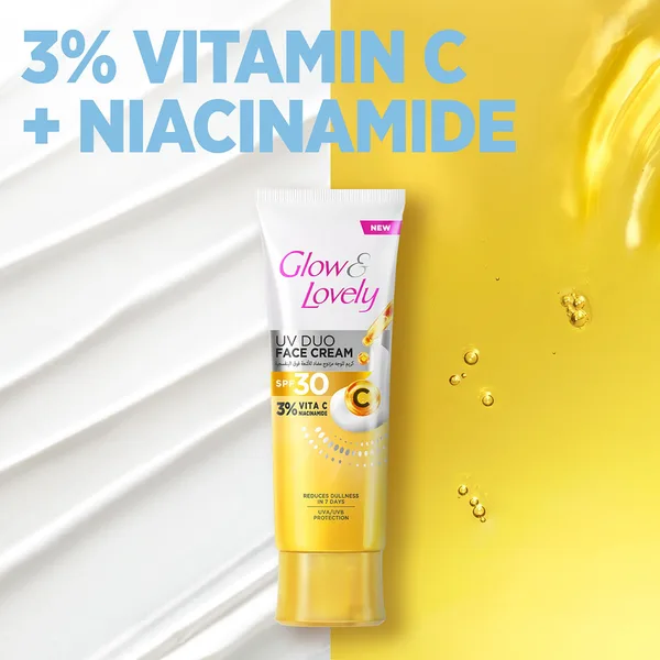 Glow & Lovely UV Duo Face Cream SPF30 3% Vitamin C Niacinamide 50 g (4)