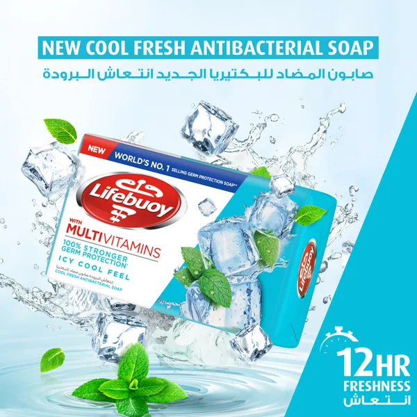 Lifebuoy Icy Cool Feel with Multivitamins Anti-Bacterial Soap 125 g (4)