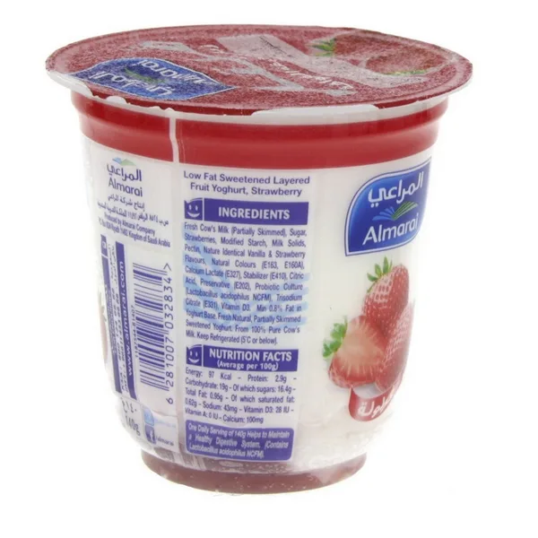 Almarai Vetal Layered Fruit Yoghurt Strawberry 140 g (2)