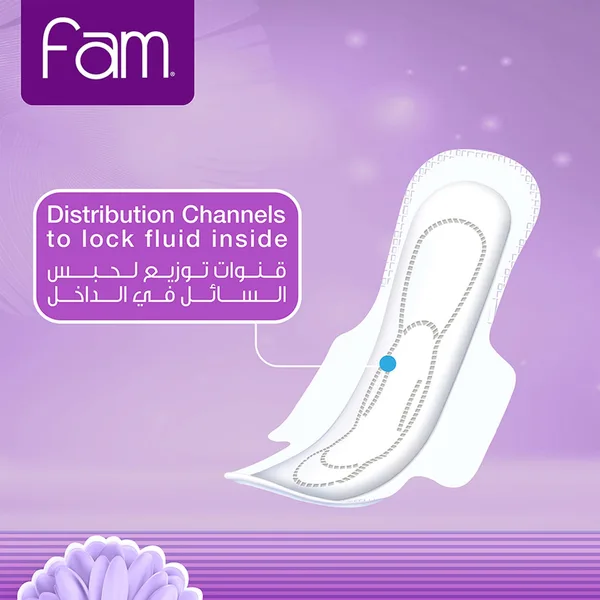 Fam Natural Cotton Feel Classic Feminine Pads with Wings 30 + 10 pcs (3)