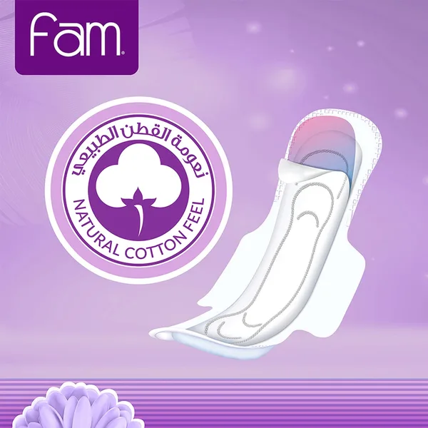 Fam Natural Cotton Feel Classic Feminine Pads with Wings 30 + 10 pcs (4)