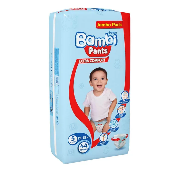 حفاضات بامبي شورت كبير جدا رقم5 44ح عرض (5)