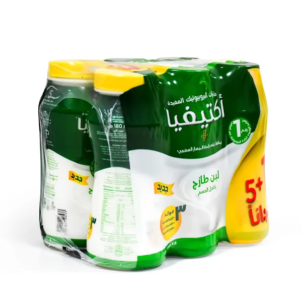 لبن اكتفيا 180 مل 5+1 كامل الدسم 5 بروبيوتيك 180 جم (2)