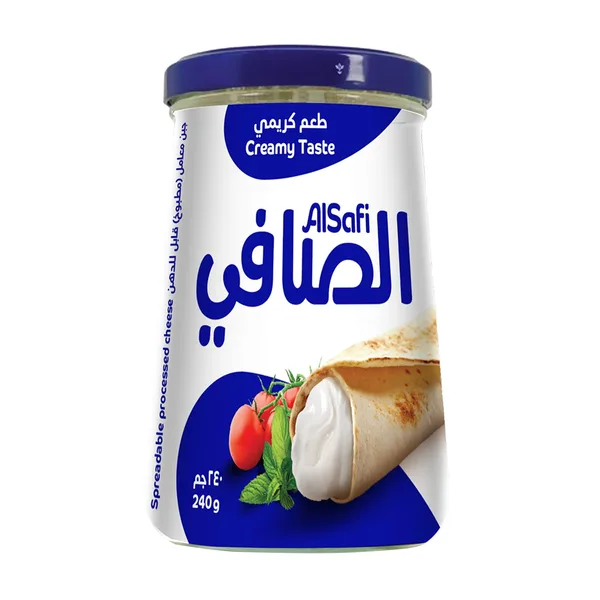 الصافي جبنة كريم مطبوخة قابلة لدهن برطمان زجاج 240جم