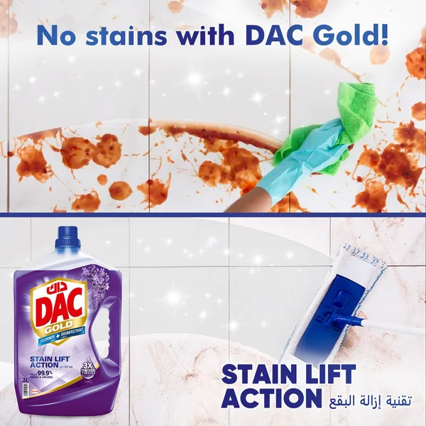 Dac Gold Multi-Purpose Disinfectant & Liquid Cleaner Lavender 3 Litres (4)