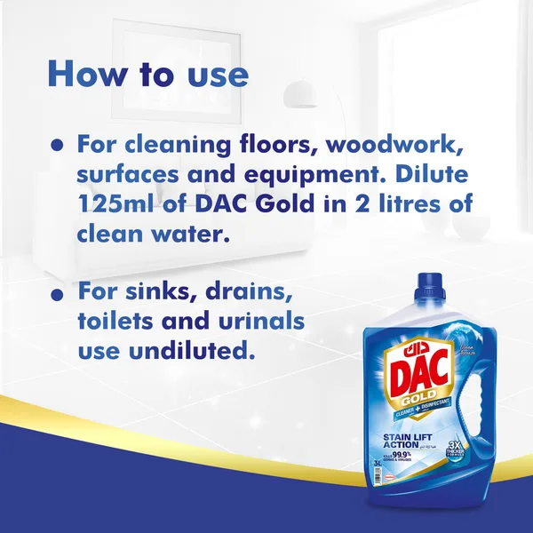 Dac Gold Ocean Breeze Multi-Purpose Disinfectant 1 Litre (5)