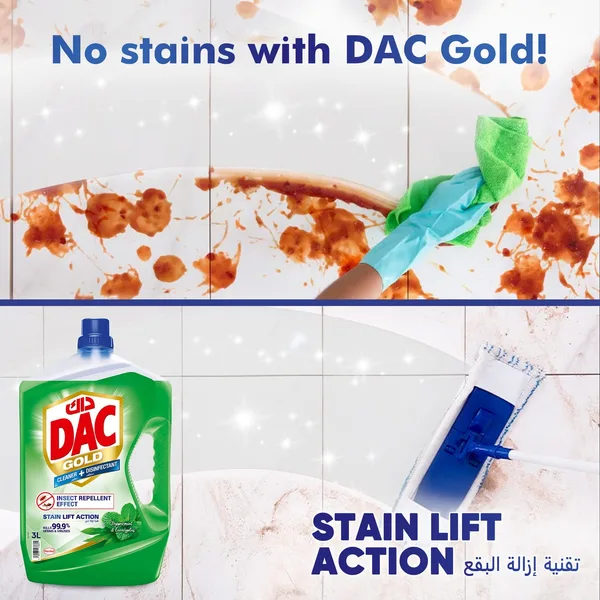 Dac Gold Peppermint & Eucalyptus Disinfectant Cleaner 1 Litre (4)